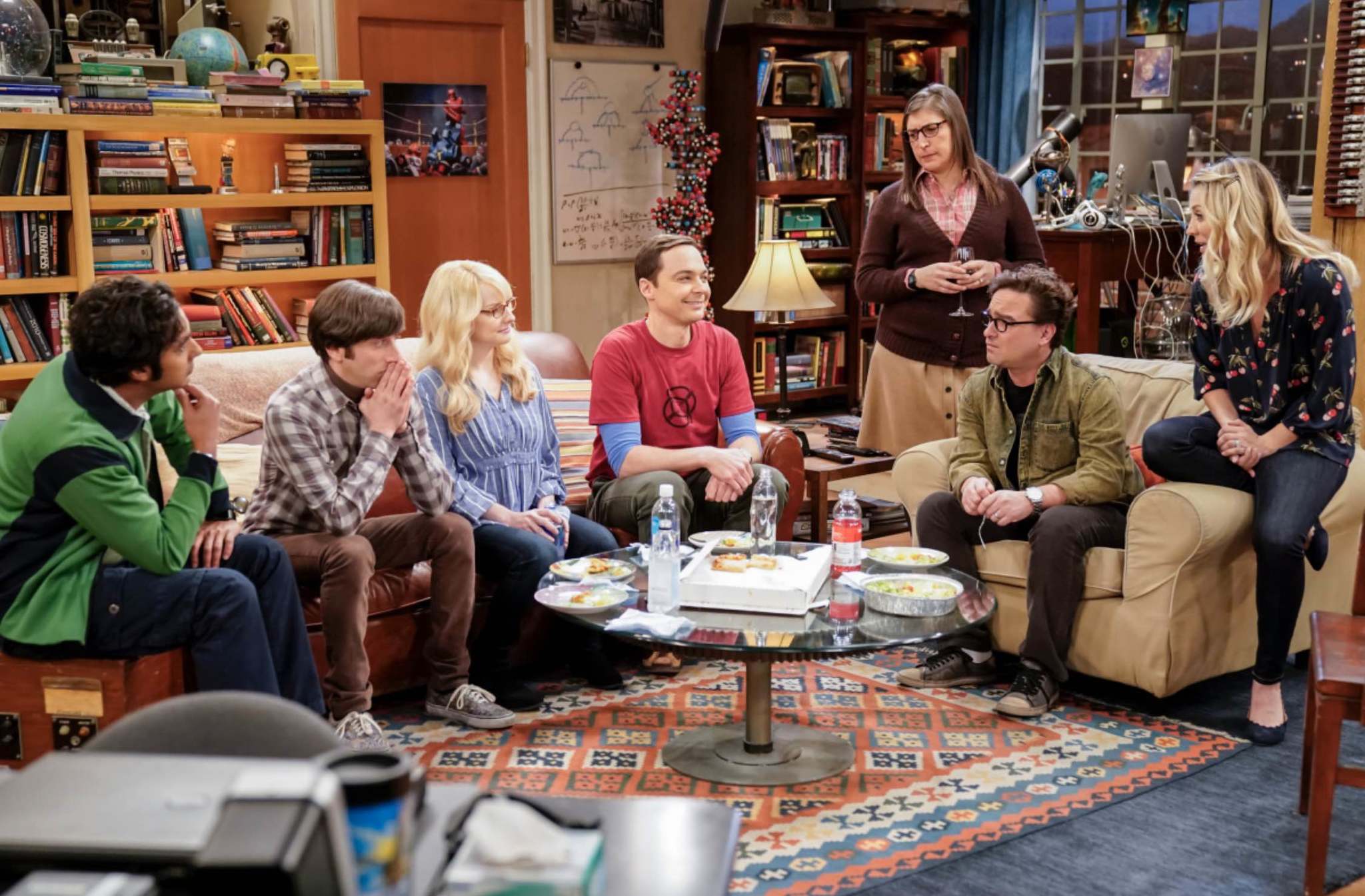 Los protagonistas de The Big Bang Theory en un captulo de la serie