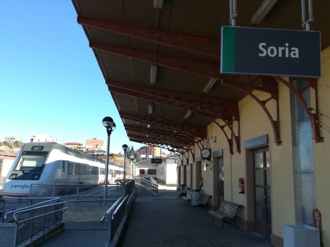 Imagen de la estacin ferroviaria de Soria.