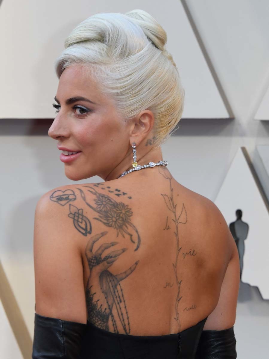Premios Oscar 2019 - Detalle de los tatuajes de Lady Gaga