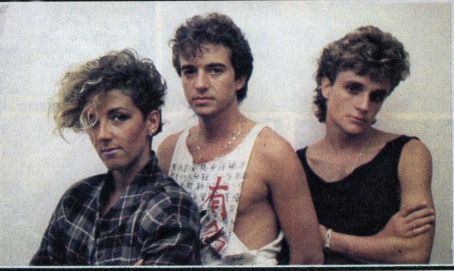 Ana Torroja, José María (centro) y Nacho Cano cuando Mecano arrasaba en las listas de ventas.