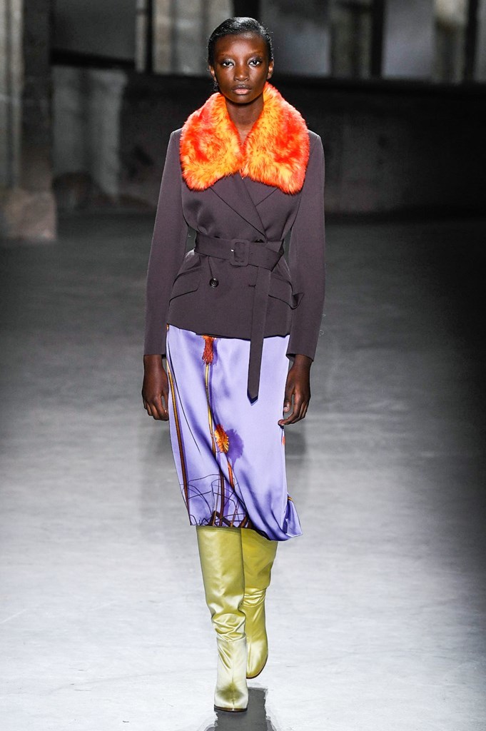 Chemisier Dries Van Noten Printemps 2019 « Colona » - Taille 38, Moutarde, Nœud Taffetas - Neuf Avec étiquettes