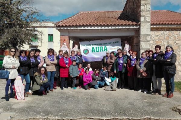 Movilización en favor del feminismo rural en Villalmanzo (Burgos).