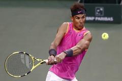 LWS153. Indian Wells (United States), 10/03/2019.- Rafael <HIT>Nadal</HIT> of Spain in action against Jared Donaldson of United States during the BNP Paribas Open tennis tournament at the Indian Wells Tennis Garden in Indian Wells, California, USA, 10 March 2019. The men's and women's final will be played, 17 March 2019. (Tenis, Abierto, Espaa, Estados Unidos) EPA/