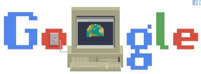 El doodle de Google para celebrar el aniversario de internet