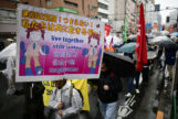 Manifestacin de trabajadores migrantes en Tokio el pasado 3 de marzo.