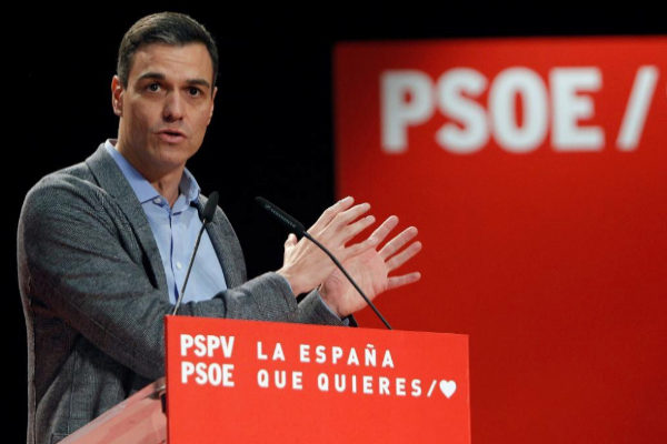 Pedro Snchez, durante un acto del PSOE en Alicante.