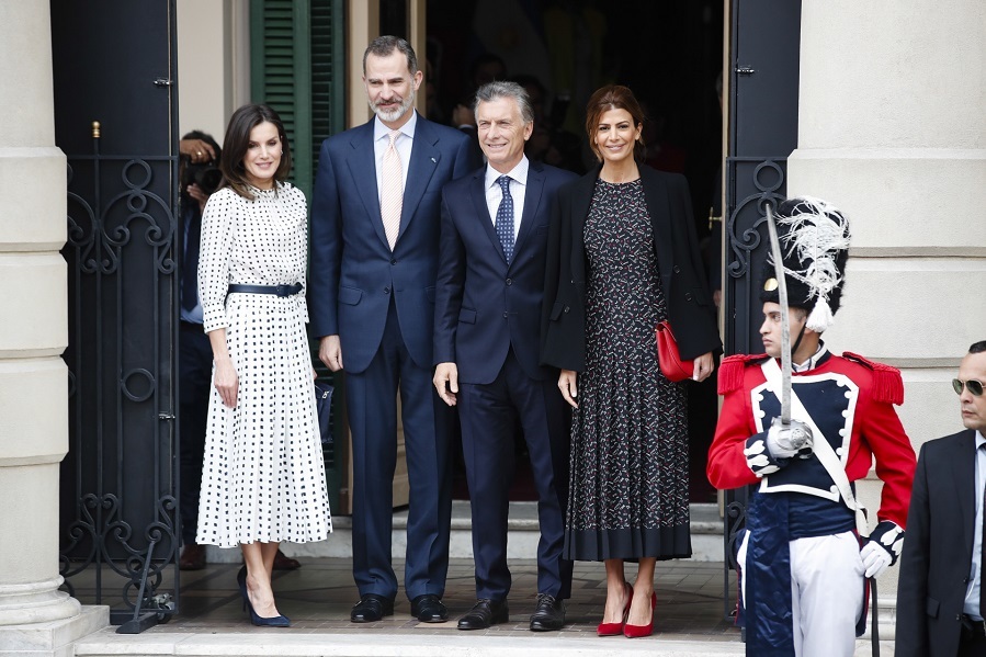 Los Reyes y el presidente de Argentina Mauricio Macri y Juliana Awada