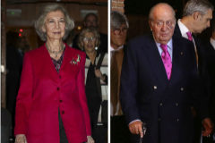 La Reina Sofa y Don Juan Carlos en sus reapariciones esta semana