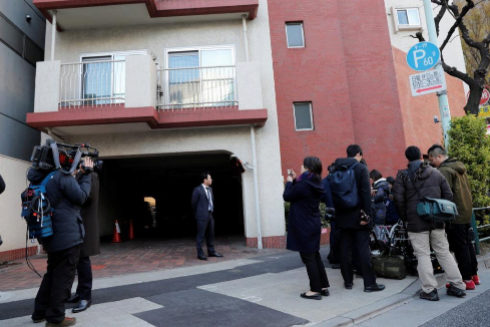 Journalists are seen in front of the residence of former Nissan Motor Chairman <HIT>Carlos</HIT> <HIT>Ghosn</HIT> in Tokyo
