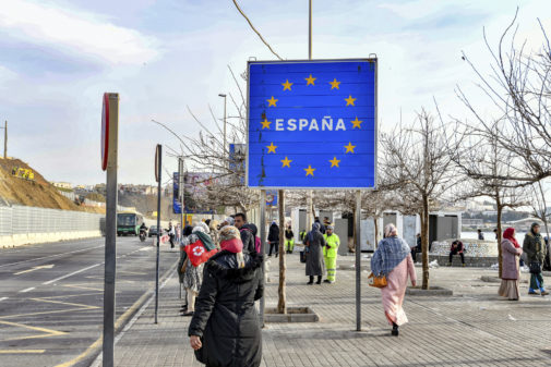 Imagen de la frontera entre España y Marruecos en Ceuta