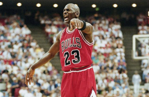 Michael Jordan en la cancha de Orlando Magic