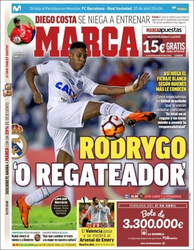 Portadas de la prensa deportiva (19/04/2019) - | Fútbol | EL MUNDO