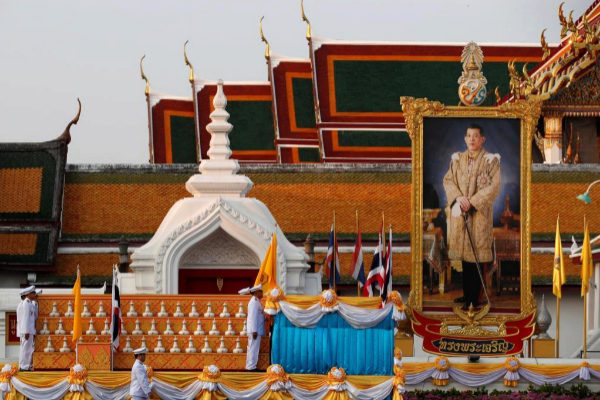 Preparativos para la coronacin del rey de Tailandia.