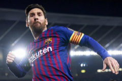 Leo Messi, delantero del Barcelona, durante un partido de esta temporada