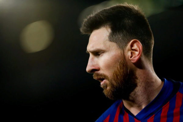 Leo Messi en el ltimo partido del FC Barcelona