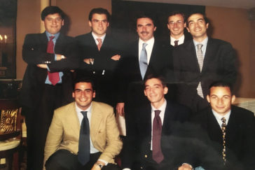 Integrantes del PP vasco en el inicio de los 2000 junto al entonces presidente del Gobierno, Jos Mara Aznar