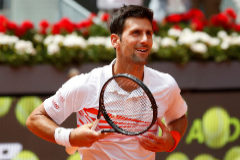 ATP 1000 - Madrid Open Tennis - ATP 1000 - Madrid Open - The Caja Magica, Madrid, Spain - May 7, 2019 Serbia's Novak <HIT>Djokovic</HIT> celebrates after winning his round of 32 match against Taylor Fritz of the U.S. REUTERS/Susana Vera