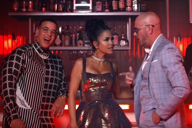 Daddy Yankee, Natti Natasha y Pitbull en el vdeo de No Lo Trates