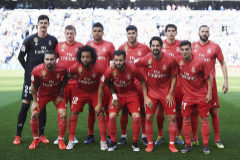 Equipo titular del Real Madrid en el ltimo partido de Liga.