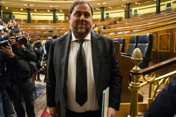 El diputado de ERC Oriol Junqueras en el pleno de constitucin de las...