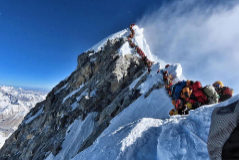 Las colas en la cima del Everest, el pasado mircoles.