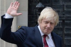 (FILES) In this file photo taken on July 13, 2016 Newly appointed Foreign Secretary <HIT>Boris</HIT> <HIT>Johnson</HIT> waves as he leaves 10 Downing Street in central London on July 13, 2016 after new British Prime Minister Theresa May took office. - UK leadership favourite <HIT>Boris</HIT> <HIT>Johnson</HIT> praised outgoing Prime Minister Theresa May as a stoic leader on May 24, 2019 and said her successor must now "deliver Brexit." (Photo by OLI SCARFF / AFP)