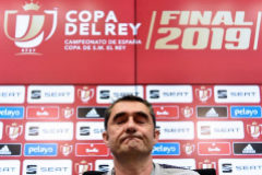 Ernesto Valverde, durante la rueda de prensa previa al partido.