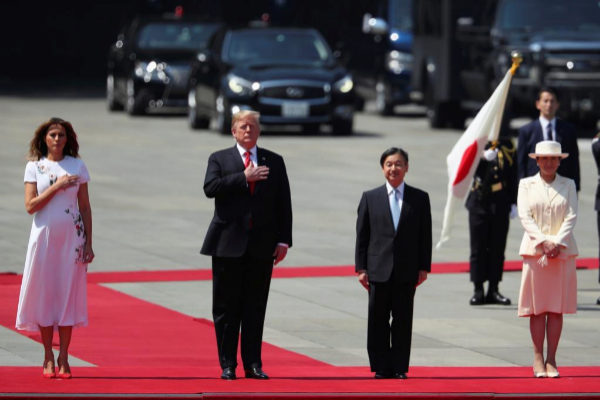 U.S. President <HIT>Trump</HIT> meets Japan&apos;s Emperor Naruhito and...