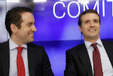 Teodoro Garca Egea y Pablo Casado, en la reunin del Comit Ejecutivo Nacional del PP.