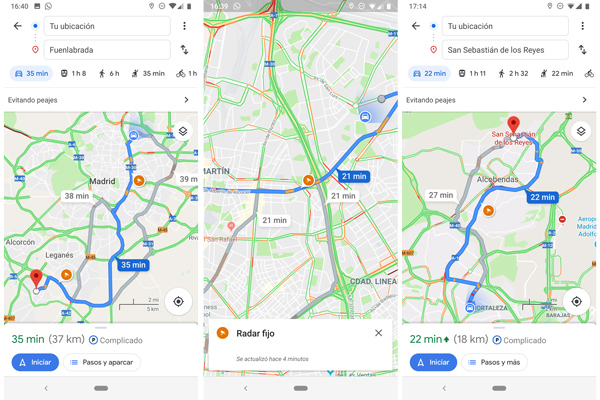 como llegar google maps en auto