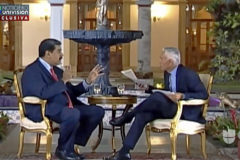 Fotograma de la entrevista entre Maduro y el periodista Jorge Ramos.