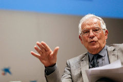 Josep Borrell, durante un acto sobre Europa