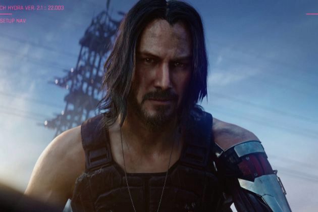 Johnny Silverhand (Keanu Reeves) en Cyberpunk 2077, videojuego cuya...