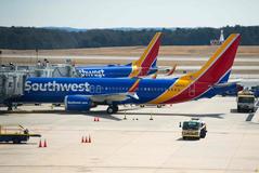 Varios Boeing 737 MAX esperan en el Aeropuerto de Baltimore (EEUU) para poder volver a operar.
