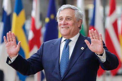 El presidente del Parlamento europeo, Antonio Tajani