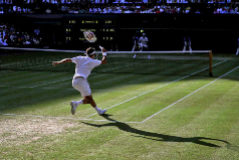 Federer, durante su semifinal ante Nadal.