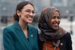 (FILES) In this file photo taken on February 7, 2019 US Representative Alexandria <HIT>Ocasio</HIT>-Cortez, Democrat of New York, and US Representative Ilhan Omar (R), Democrat of Minnesota, attend a press conference calling on Congress to cut funding for US Immigration and Customs Enforcement (ICE) and to defund border detention facilities, outside the US Capitol in Washington, DC. - US President Donald Trump on July 14, 2019 told unnamed Democratic Congresswomen to "go back" where they came from, prompting senior members of the party to brand him a "racist" and a xenophobe.It is the latest controversial comment by Trump, who last year reportedly referred to countries in Africa as "shithole" nations, and who has spoken of "an invasion" of undocumented migrants.In a tweet, Trump referred to "'Progressive' Democrat Congresswomen," which appeared to be a reference to a group of outspoken relatively young, liberal women, all first-time members of the House of Representatives. These include