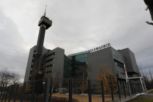 Vista exterior del edificio de Telemadrid, en la Ciudad de la Imagen.