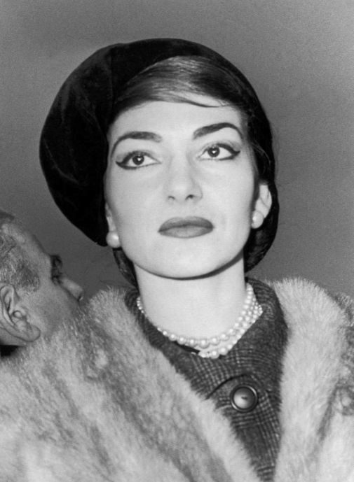 La cantante de pera Mara Callas en 1958.