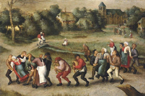 Los 'Bailarines de San Juan en Molenbeek', una pintura de Pieter Brueghel.