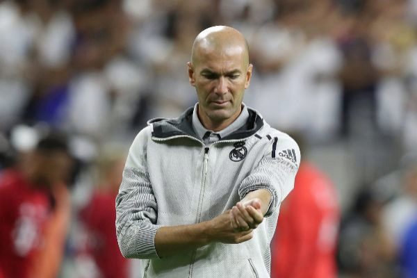 El entrenador Zinedine Zidane el pasado sabado
