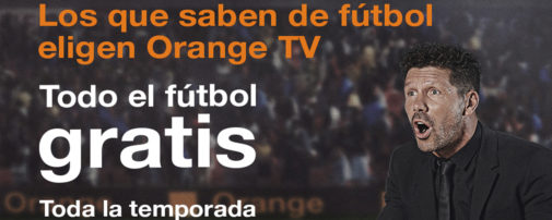 Imagen promocional de la nueva oferta de Orange, protagonizada por Simeone.