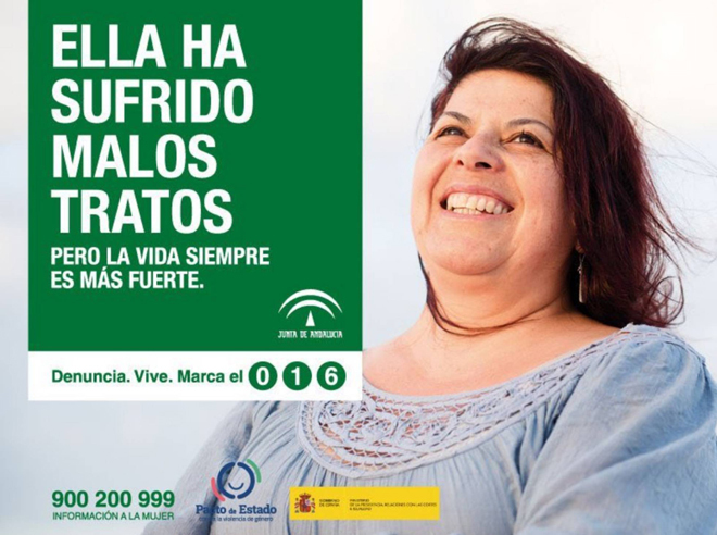 Cartel de la nueva campaa de la Junta de Andaluca contra la violencia de gnero.