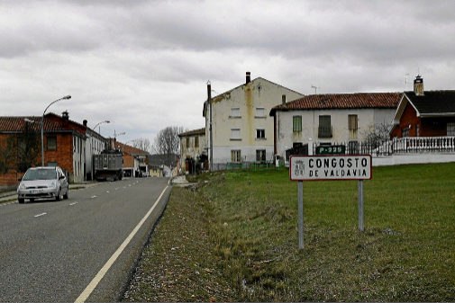 Entrada del pueblo Congosto de Valdavia (Palencia).