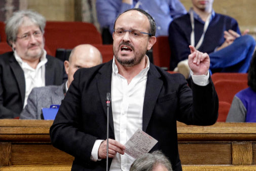 Alejandro Fernndez, lder del PP de Catalua, en una sesin de...
