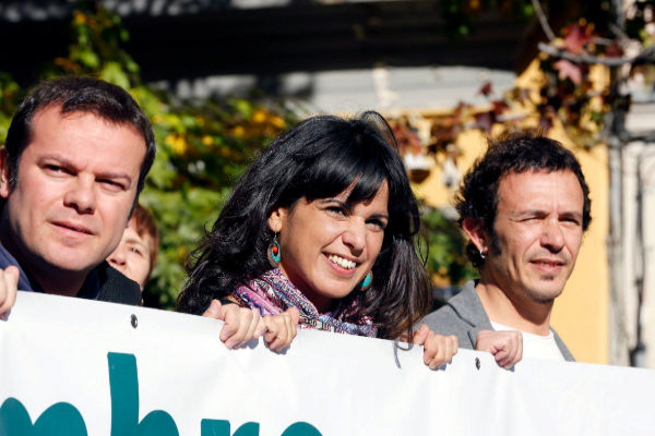 Teresa Rodrguez y Jos Mara Gonzlez &amp;apos;Kichi&amp;apos; (a la derecha),...