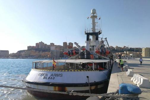 El buque espaol &amp;apos;Open Arms&amp;apos;, incautado en el puerto siciliano de...