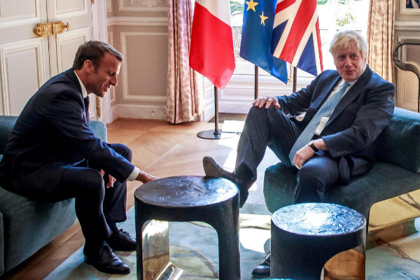 British Prime Minister Boris <HIT>Johnson</HIT> visit in Paris