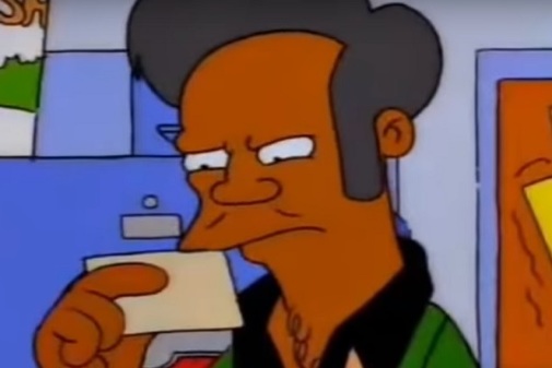Apu en una escena de Los Simpson
