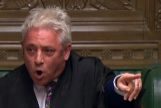 (FILES) In this file video grab taken on March 27, 2019, from footage broadcast by the UK Parliament's Parliamentary Recording Unit (PRU), the Speaker of the House of Commons, John <HIT>Bercow</HIT>, is seen speaking in the House of Commons in London, after announcing the outcome of indicative votes on the alternative options for Brexit. - Parliamentary speaker John <HIT>Bercow</HIT> said August 28, that the move by Prime Minister Boris Johnson to suspend the House of Commons from mid-September until October 14 was a "constitutional outrage". "It is blindingly obvious" that the move is designed "to stop parliament debating Brexit and performing its duty in shaping a course for the country", he said, with Britain due to leave the EU on October 31. (Photo by HO / PRU / AFP) / RESTRICTED TO EDITORIAL USE - MANDATORY CREDIT " AFP PHOTO / PRU " - NO USE FOR ENTERTAINMENT, SATIRICAL, MARKETING OR ADVERTISING CAMPAIGNS
